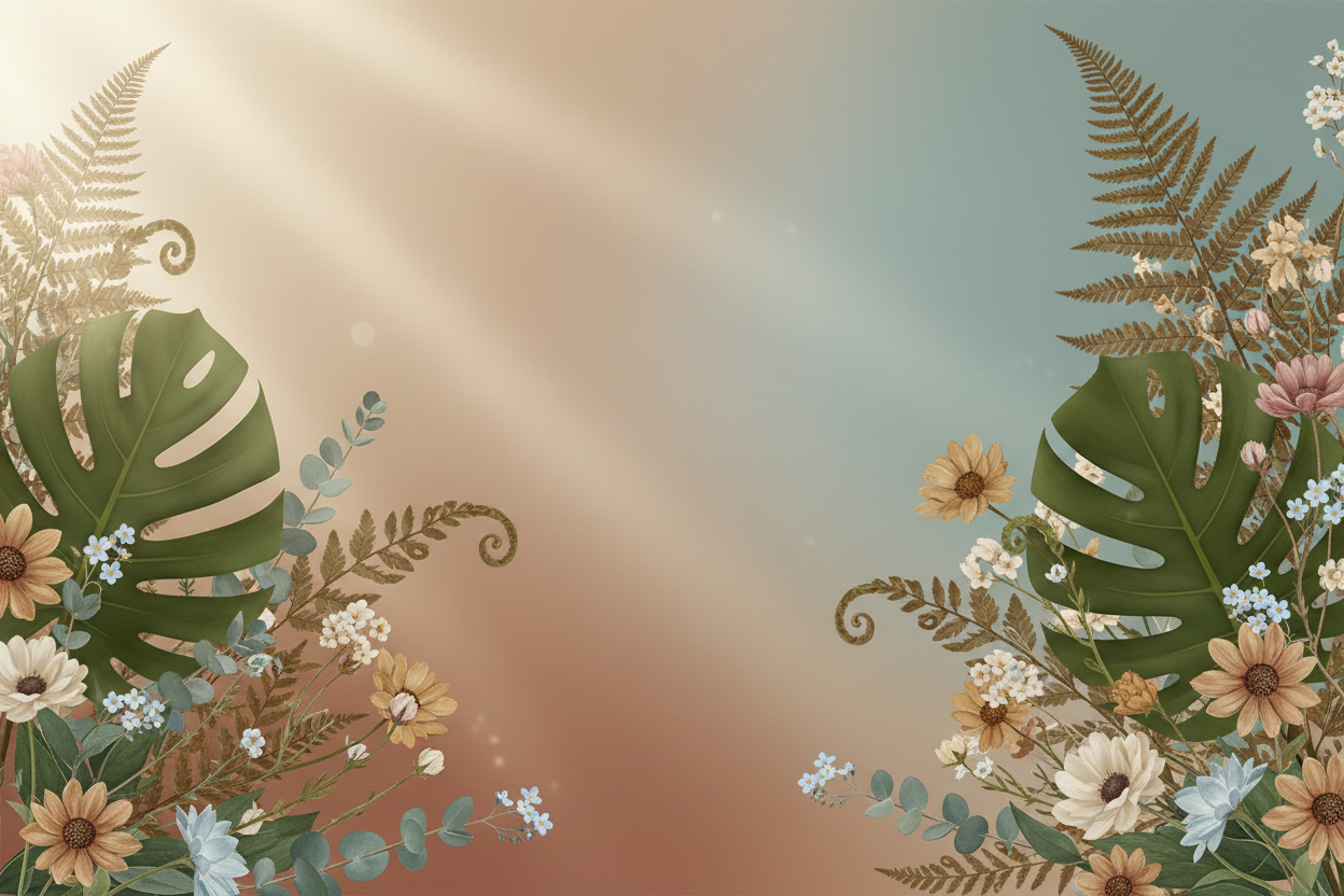 Nature-inspired botanical hero banner